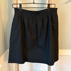 J. Crew Factory Linen-Cotton City Skirt in Black Sz 8 - 1764